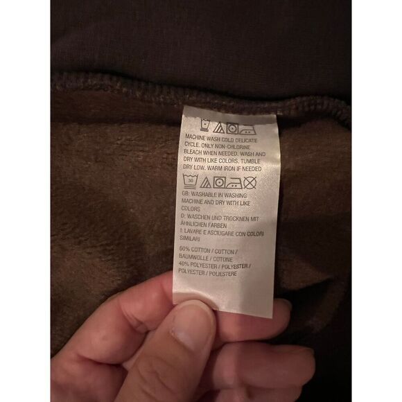 Denim & Co Jacket women’s size XS brown button down long sleeve soft warm cozy - Picture 7 of 8